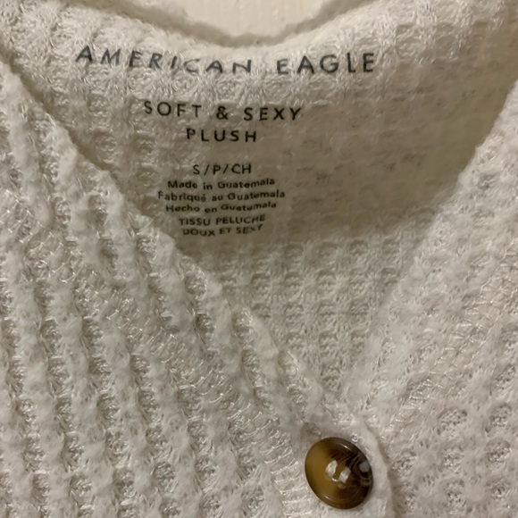 AE Waffleknit cream top - Picture 2 of 2